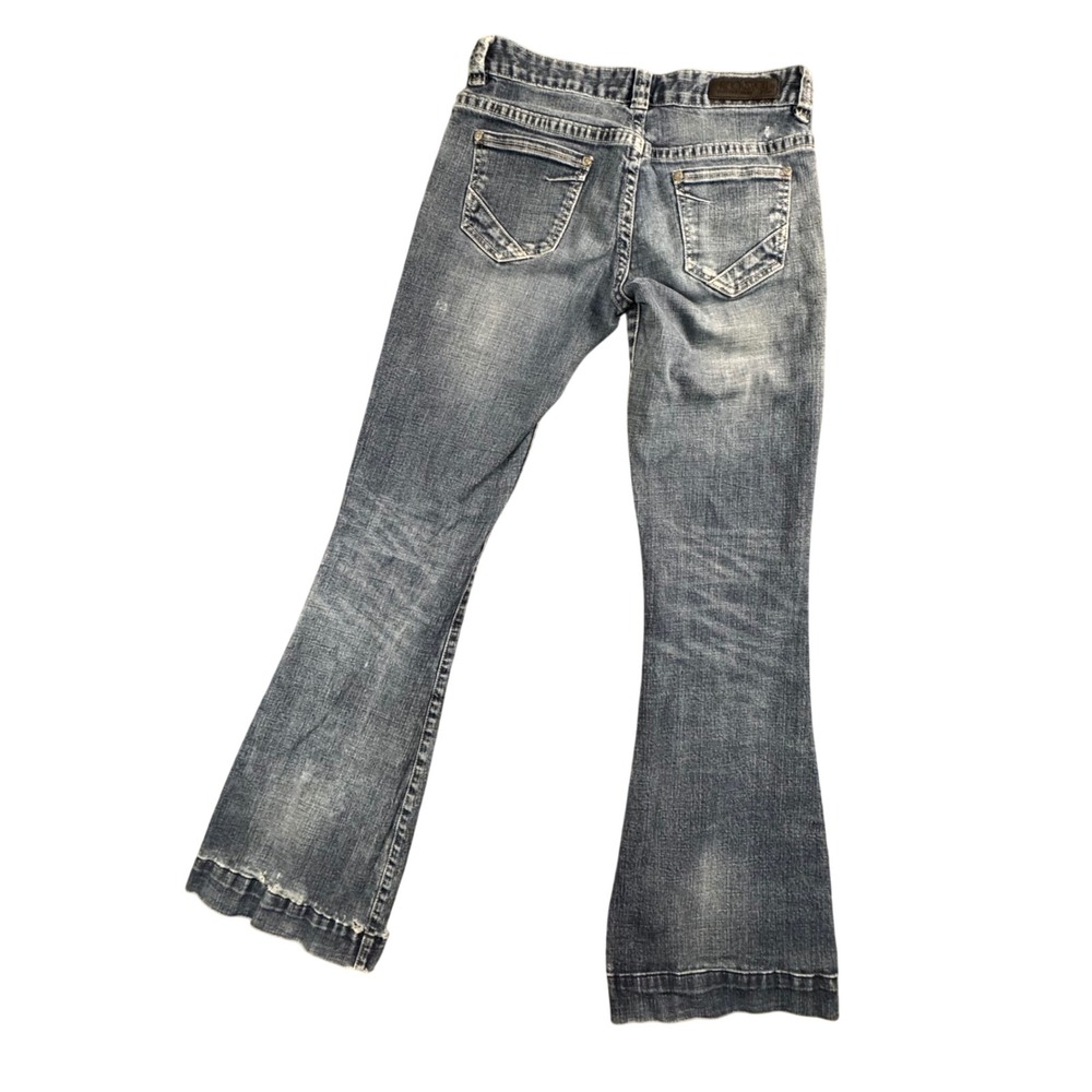 Rock & Roll Cowgirl Trouser Jeans 28x33 Vintage Distressed Thrashed Bootcut